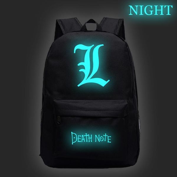 

death note luminous school backpack teens laprucksack men women travel bags boys girls schoolbags mochila