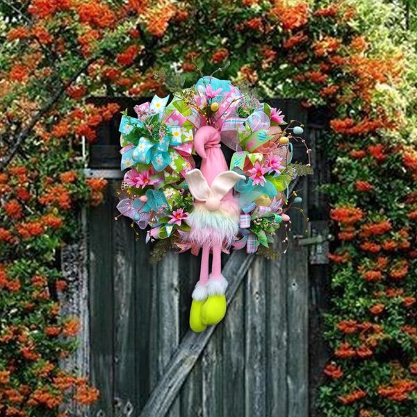 

40# door hanging wreath rattan/bamboo/metal floral hoop easter decoration for home ramadan decor wedding garland decorative flowers & wreath