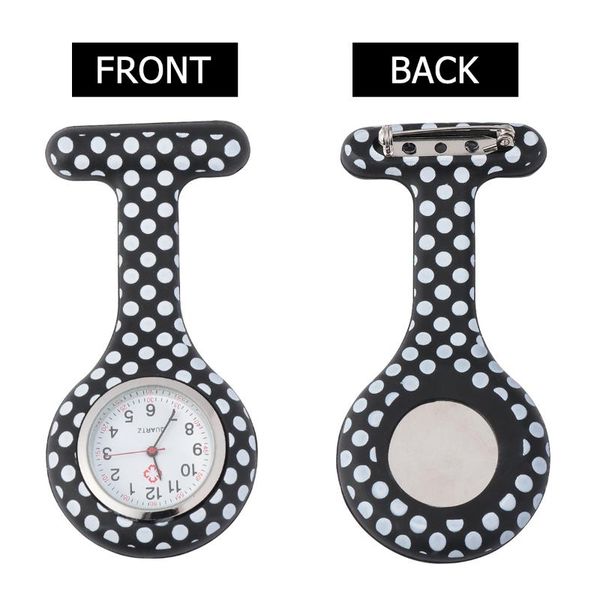 

pocket watches brooch fob watch fashionable silicone (black), Slivery;golden