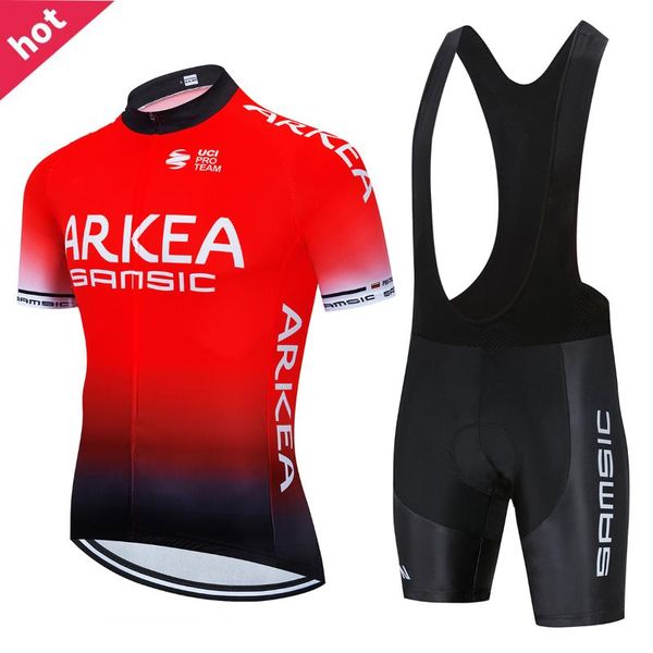 

racing sets 2021 arkea visma cycling jersey short sleeve bicycling 19d shorts mtb bicycle clothing ropa ciclismo maillot bike wear, Black;blue