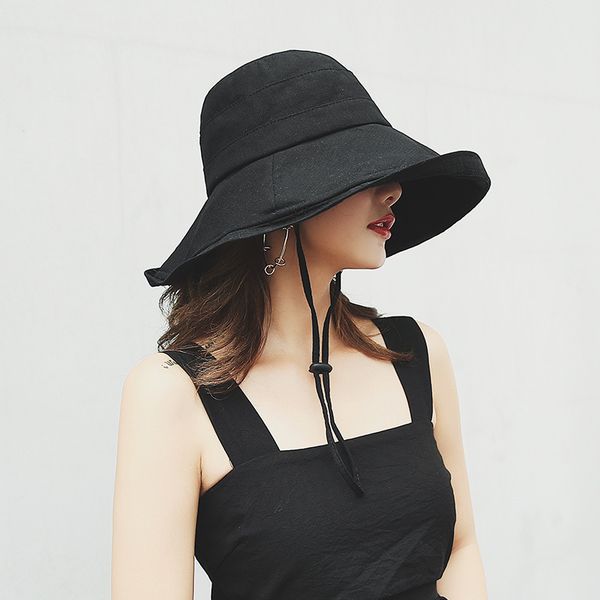 

hat summer foldable cloth sunshade big eaves fisherman's female sun sunscreen hat