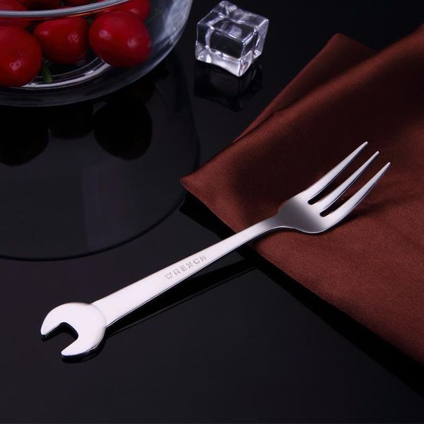 

stainless steel spoon wrench fork creative small ice cream gift tableware cooking accessories for kitchen forks