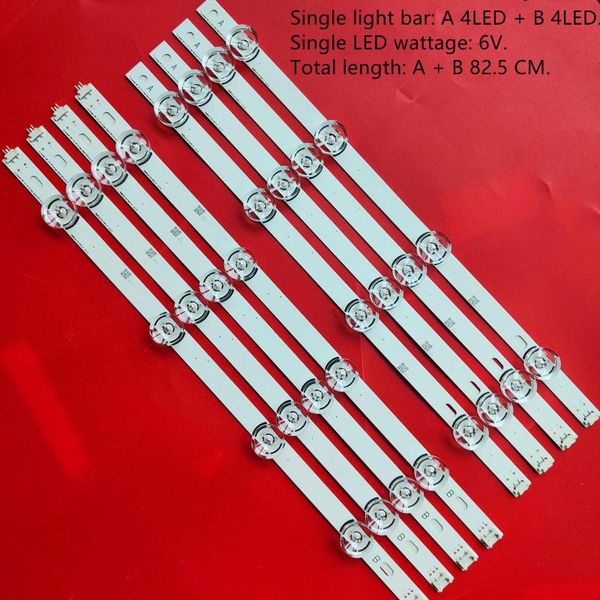 

pcs/set led backlight strip bar for lg lc420due 42lb3910 42lf620v innotek drt 3.0 42 inch a b 6916l-1709a 6916l-1710a strips