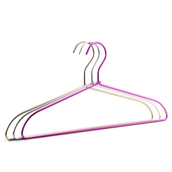 

hangers & racks 10 pcs/lot 41cm aluminum metal clothes anti-skid shoulder seamless clothing hanging household laundry drying rack