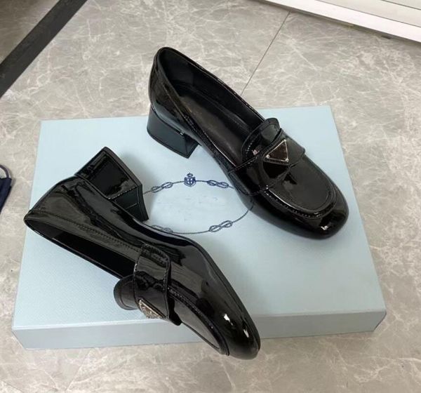 

luxury designer metal triangle loafer shoes women white black leather casual walking city work lady comfort oxford eu35-40