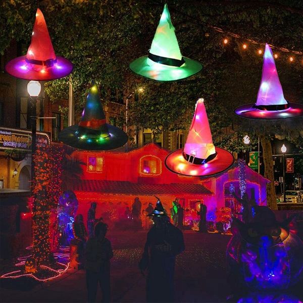 

party hats halloween decorations witch hat, 6pcs battery powered witches hat string light 33 ft. dÃ©cor for outdoor garden