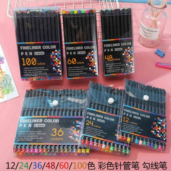 

60 / 100 water color thread drawing 0.4mm needle tube pen tracing pen set