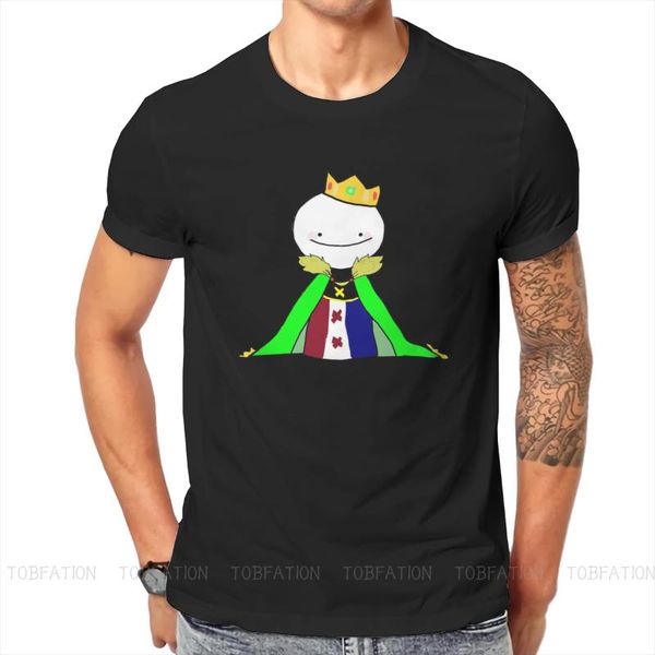 

men's t-shirts dream smp smile merch1 tshirt graphic men classic punk summer clothing cotton harajuku t shirt, White;black