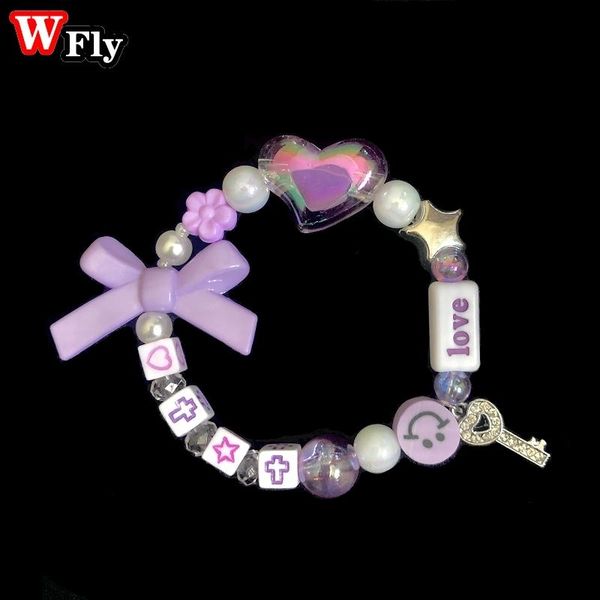 

charm bracelets original handmadey2k lolita princess stars butterfly decorate bracelet cute sweet women girls bangles bead-chain children gi, Golden;silver