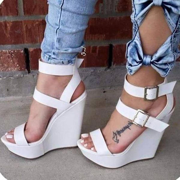 

shoes.elegant fashion women's shoes , white leather, about 13 cm slope with sandals, ladies sandals. size:34-45 sandals, Black