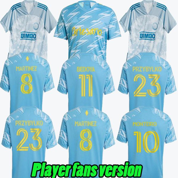 

player fans version mls 2021 philadelphia union soccer jersey 2022 asad dc d.c. united monteiro bedoya flores gressel 21 22 aaronson przybyl, Black;yellow
