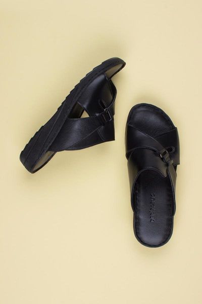

slippers genuine leather black women 's dp05-0250