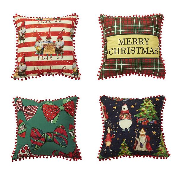 

cushion/decorative pillow christmas cushion cover red pillowcase sofa cases seat car home decor decoration