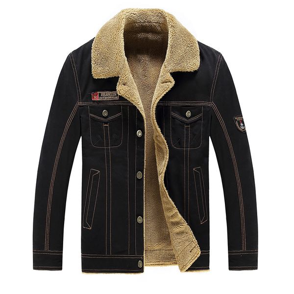 

men's jackets winter of men's windproof military jacket hiking outwear training male sport thick fishing wool thermal coat tactics, Black;brown