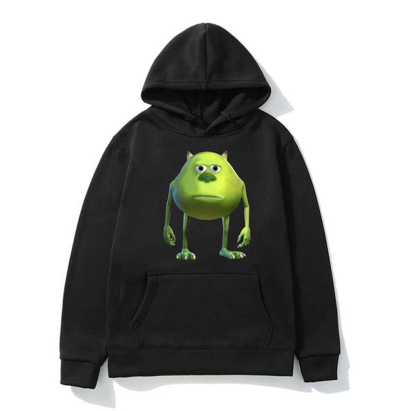 

funny cartoon pattern men's and women's hoodies, street sweatshirts, hip-hop, harajuku, Black