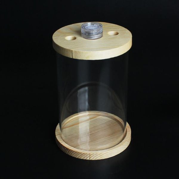 

aquariums cylinder creative fish tank table small glass transparent aquaculture ecosystem akvaryum aquarium accessories ei50sg