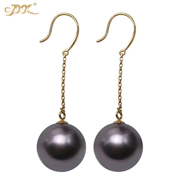 

dangle & chandelier jyx 2021 fashion earrings 18k gold tahiti pearl charming 14mm big bead women, Silver