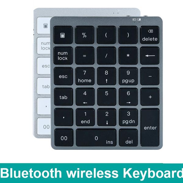 

keys numerical keyboard rechargeable bluetooth wireless mini numpad ultra-thin ergonomic computer pc tablet number keypad keyboards