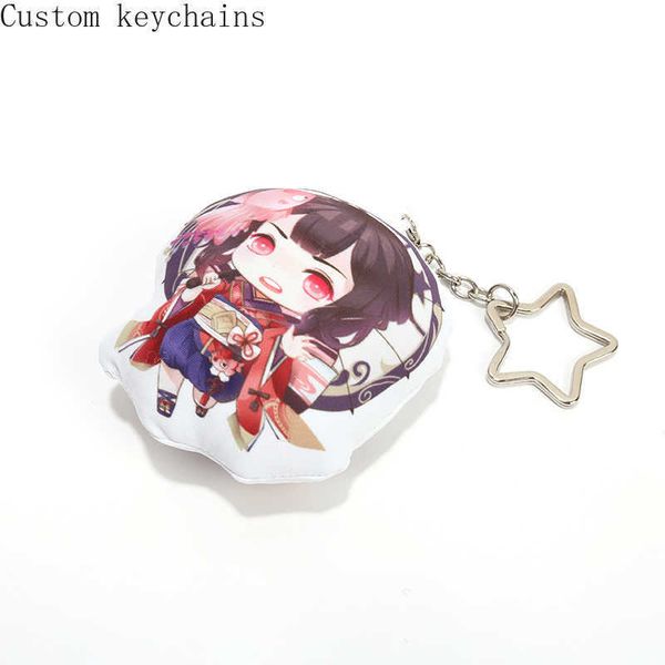 

custom keychain anime cute strap plush body pillow phone cosplay pendants gift