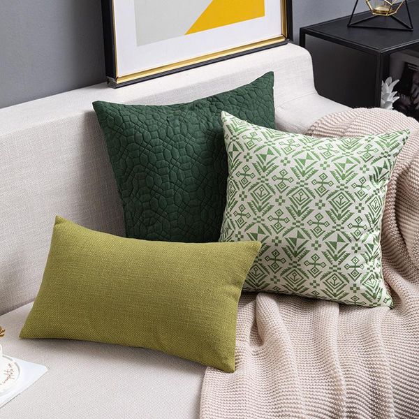 

cushion/decorative pillow simple green case cushion cover backrest pillowcase forest style covers
