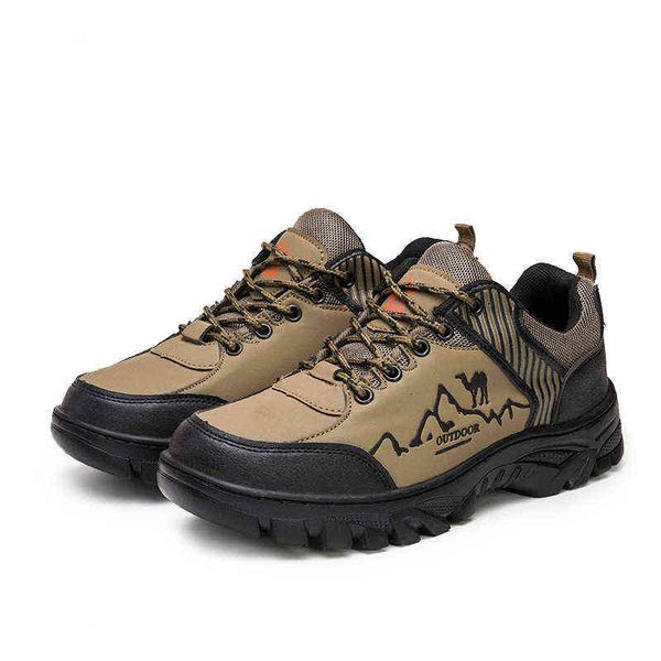 

2021 autumn men's shoes comfortable outdoor mountaineering leather fashionable work, Black