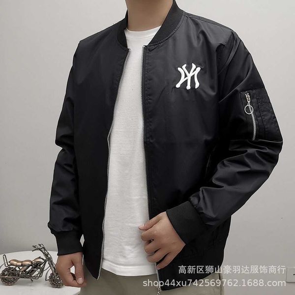 

mlb yankees autumn men's casual coat loose couple et windbreaker version, Black