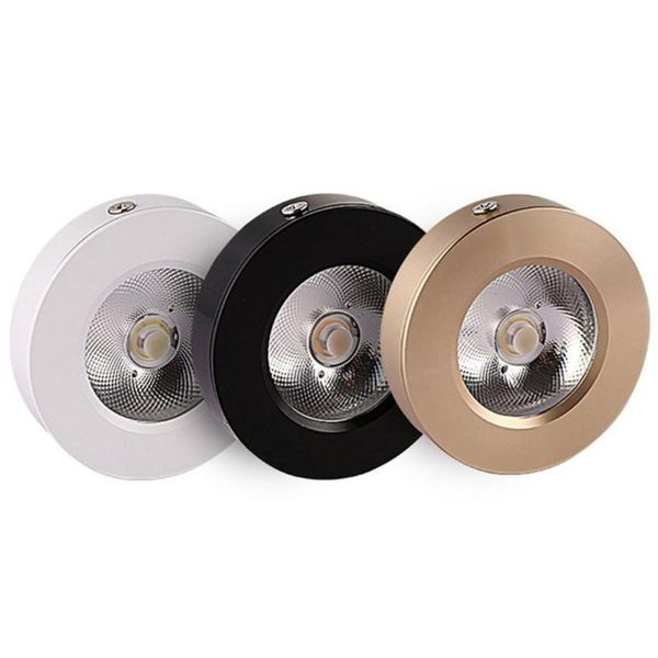 

downlight mini 220v 5w cob ceiling light aluminum modern lamp for cabinet showcase down lights lamps gold / black white spotlights