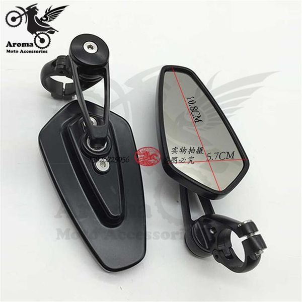 

motorcycle mirrors 3 color black gold red universal scooter install handle bar auxiliary side mirror motorbike handlebar rearview
