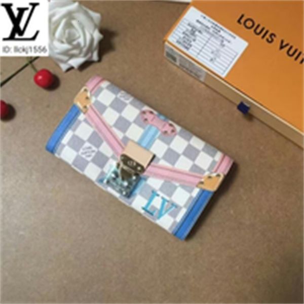 

key brand designer luxury sqxe purse n60119 white grid envelope evening wallet men real leather long clutches chain wallets compact card hol, Red;black