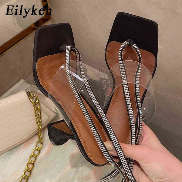 

sandals eilyken fashion women sandals strange heel lace up pumps ankle strap summer shoes gladiator dress narrow sandal size 35-42 220310, Black