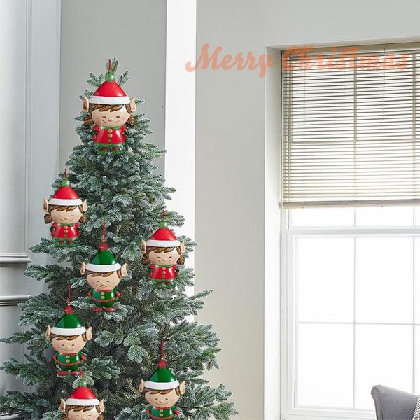 

christmas decorations 2 colors tree santa claus snowmen terrarium accessories gift box fairy garden figurines doll house decor