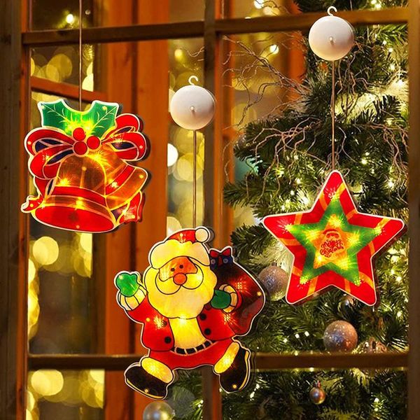

wall lamp christmas window cartoon decoration lights suction hanging string light party decor ornament