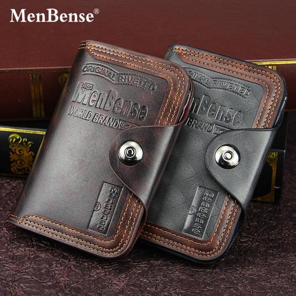 

blocking men pu leather cash holders business id card male coin purse clasp close wallets new fashion stamp, Red;black
