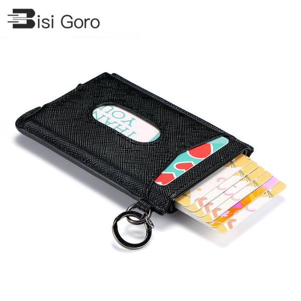 

2021 security id holders aluminum box pup up card case cowhide business smart wallet rfid holder slim anti-theft wallets, Red;black