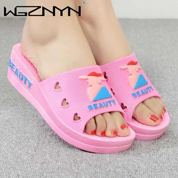 

flip flops indoor slippers slides shoes women thick bottom bathroom non slip beach outdoor, Black