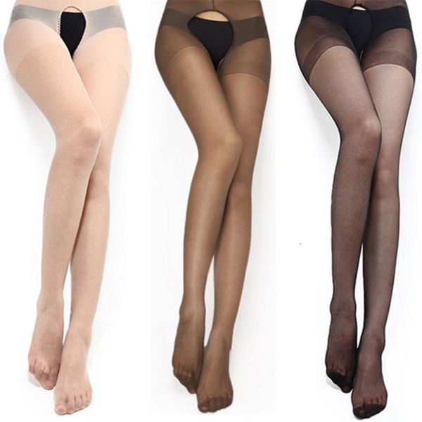 

open crotch stockings women's underwear, Black;white
