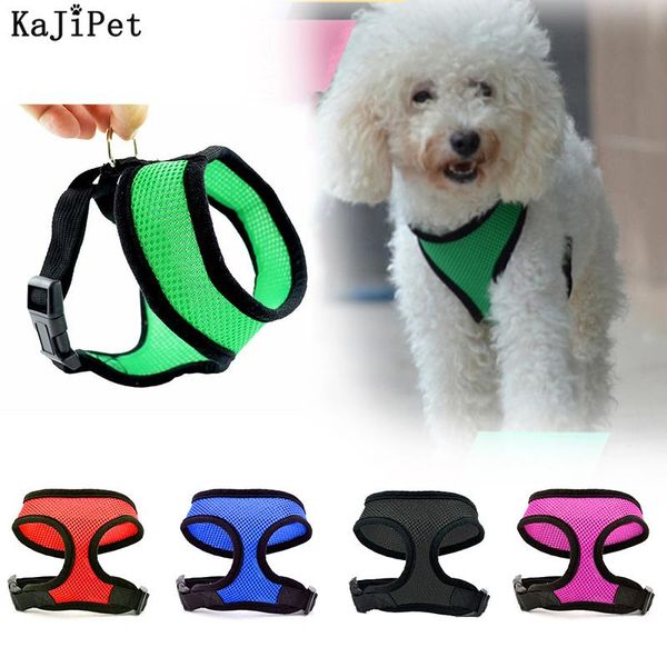 

dog collars & leashes harness vest collar adjustable soft breathable pet nylon mesh for dogs puppy cat