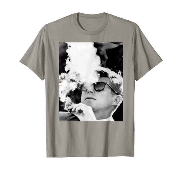 

Mens John F Kennedy 35th President - JFK Smoking Cigar T-Shirt, Mainly pictures