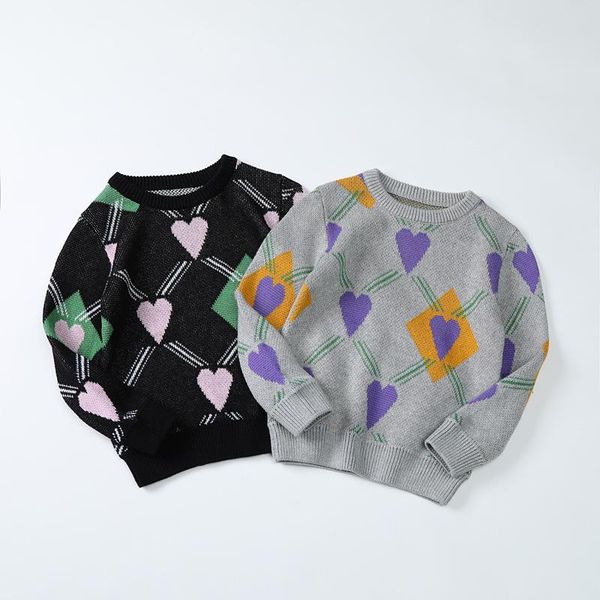 

sweetheart kids sweaters spring winter baby boys girls warm pullover knitted bottoming thicken children's clothes high quali, Blue