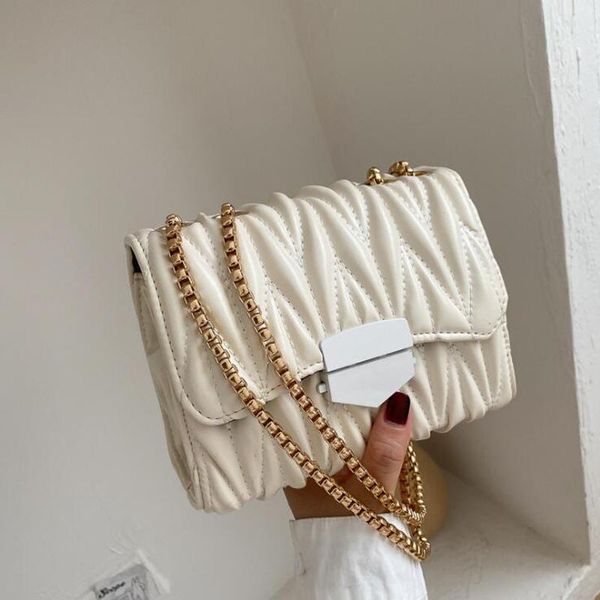 

evening bags ruched crossbody for women 2021 fashion handbags designer shoulder bag lady purses travel messenger bolso sac