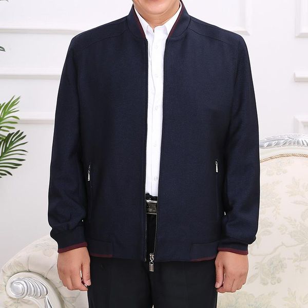 

men's jackets men solid color jacket zipper smart casual coat breathable soft overcoat male clothing big size 3xl 4xl, Black;brown