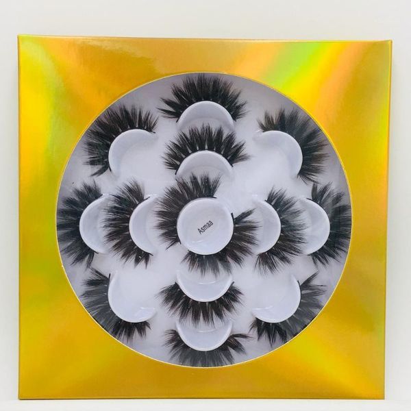 

7pairs 25mm 3d mink lashes natural long false eyelashes volume fake makeup extension maquiagem1