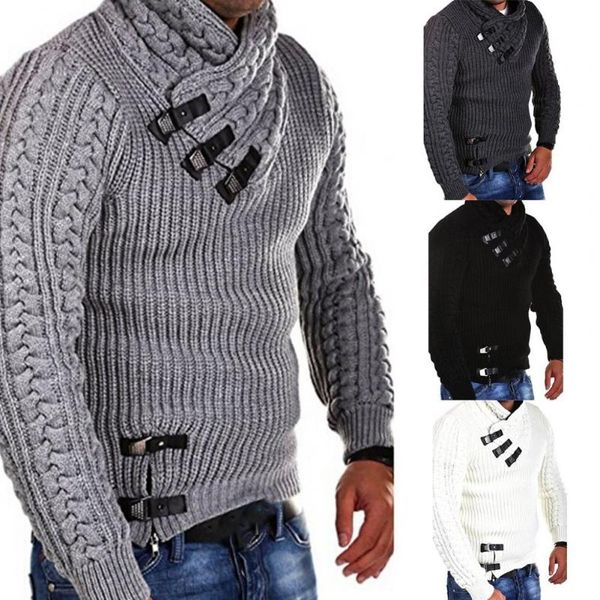 

men's sweaters sweater jumper pure color knitting streetwear pullover, White;black