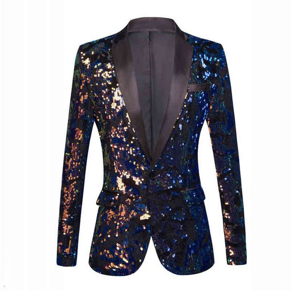 

men's suits & blazers men shawl lapel designs plus sequins jacket dj club stage singer clothes nightclub wedding party 7bez, White;black