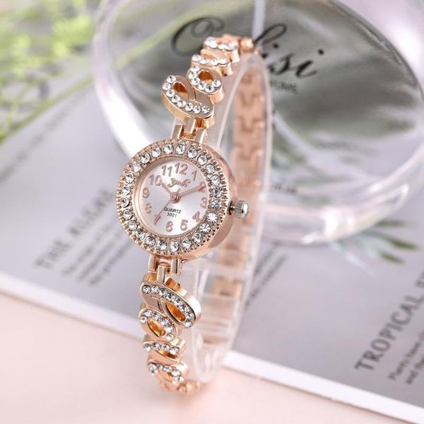 

wristwatches bracelet women watches fashion quartz crystal rhinestone watch ladies casual dress sport wristwatch reloj muje, Slivery;brown