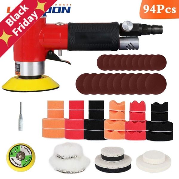

pneumatic tools air sander mini 2"/3" grinding machine set for car polishing high speed buffer dual action orbital polisher+sponge