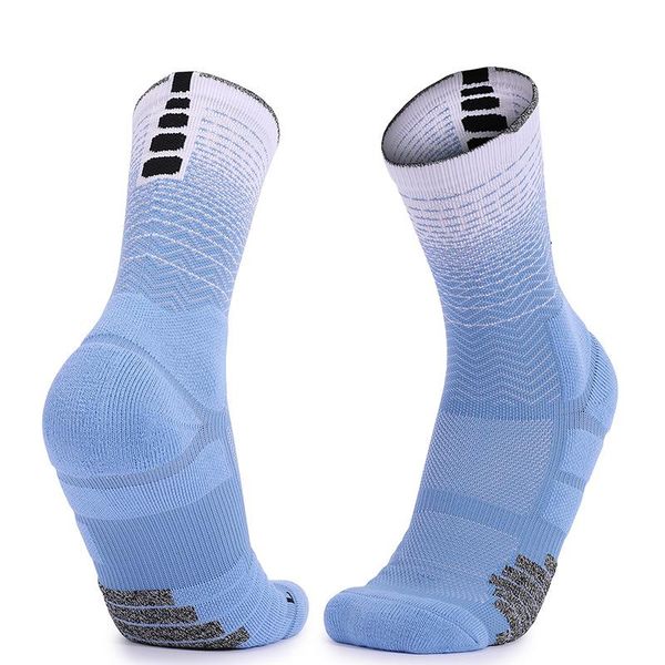 

sports socks men's cycling pure color breathable fabric sport outdoor absorption protection foot basketball, Black
