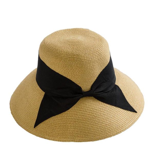 

wide brim hats maxsiti u bowknot straw plaited article visor hat for women beach summer fashion big sun caps accessories, Blue;gray