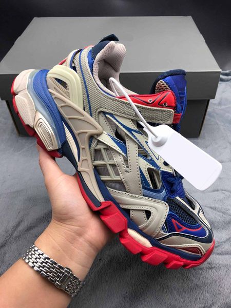 

2022 track 2 sneakers luxury designer casual shoes men women track 2 shoes sneaker lace-up jogging triple s hiking chaussures, Black