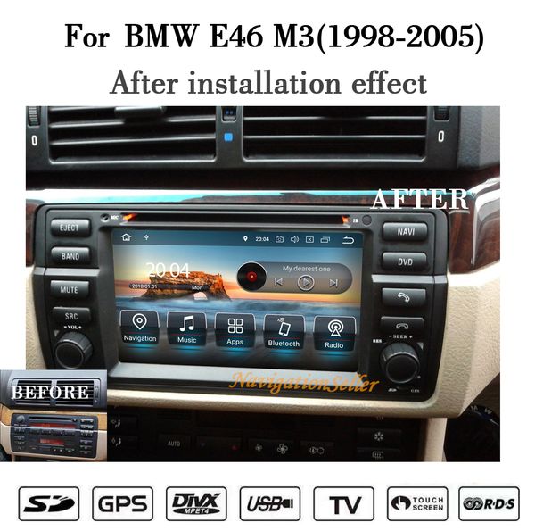 Android13.0 lettore dvd per auto sistema multimediale di navigazione GPS per BMW E46 M3 audio video STEREO supporto unità principale DAB OBD